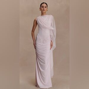 Amandine ruched slinky maxi dress
